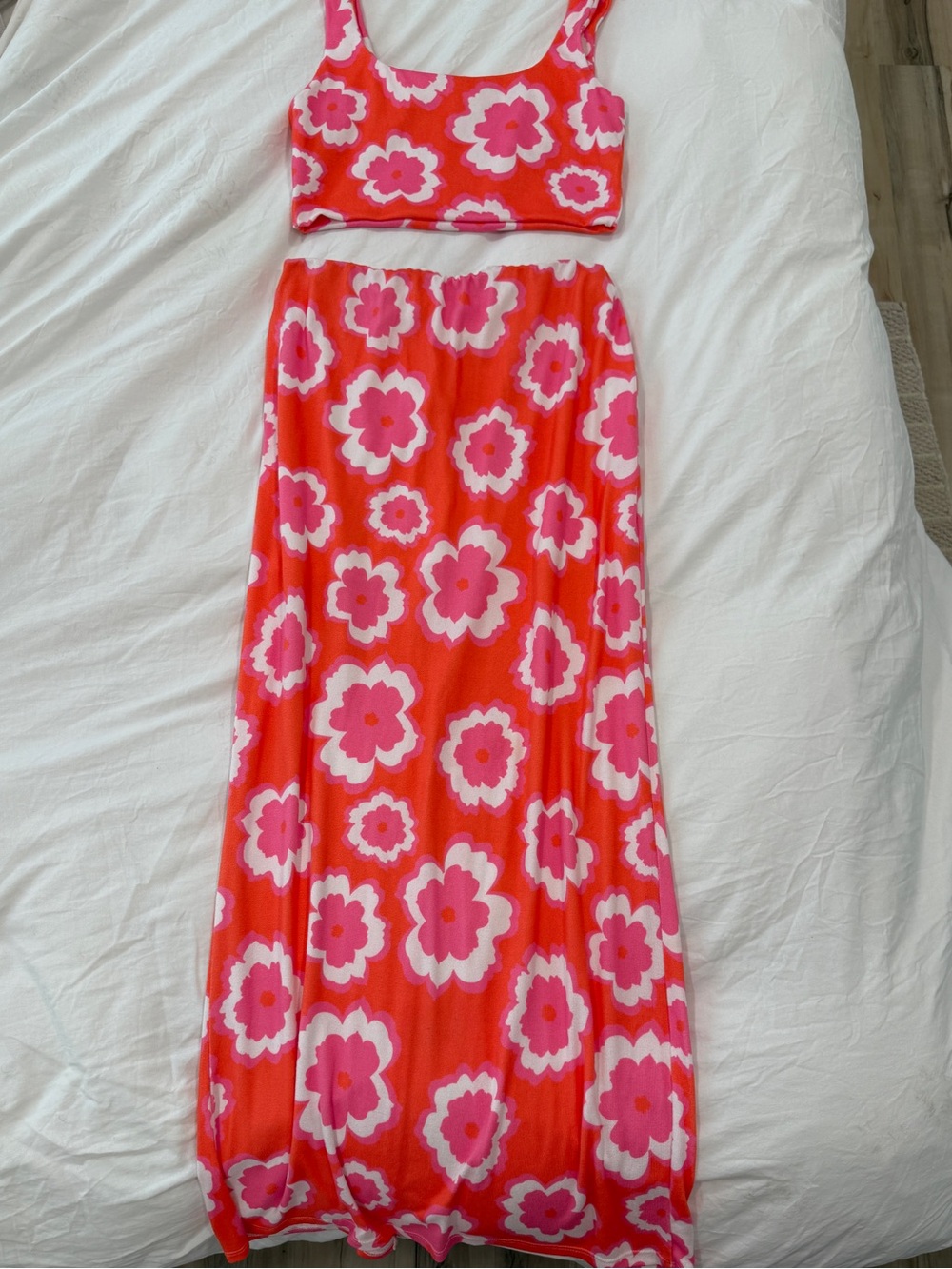 Les Lis Midsummer Floral Pink & Orange Set - Picture 6 of 6